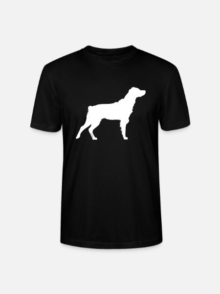 Rainbow Brittany Spaniel White - Stanley/Stella CRAFTER Unisex Organic T-Shirt - black