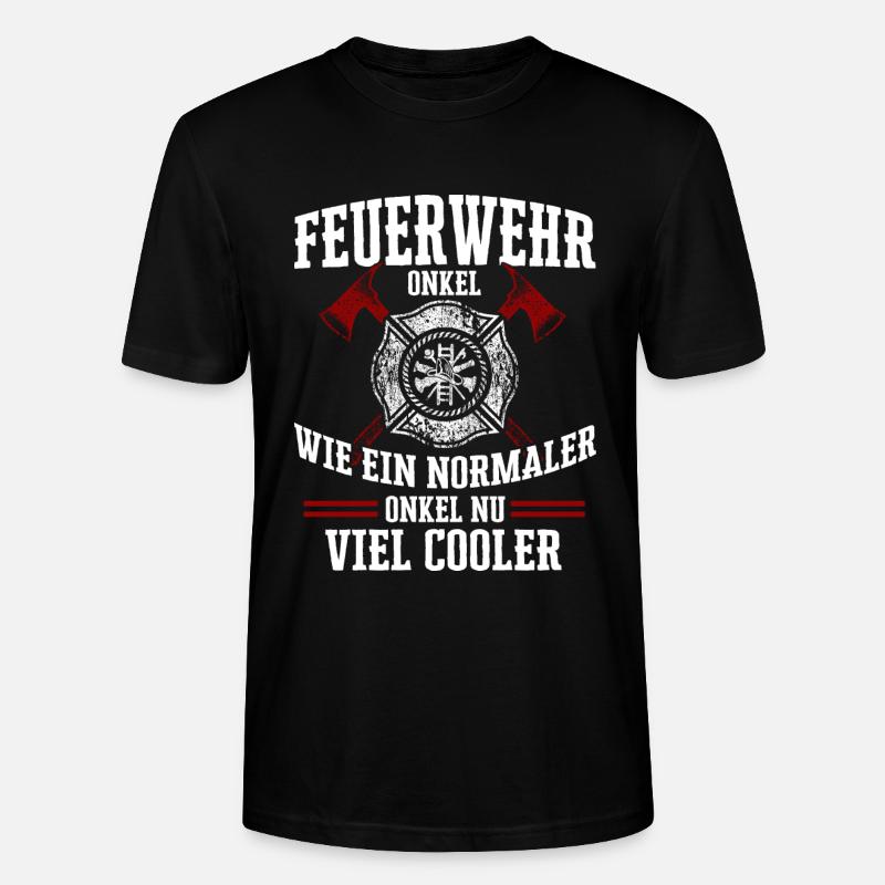 Pompier - T-shirt bio CRAFTER Stanley Stella Unisexe - noir