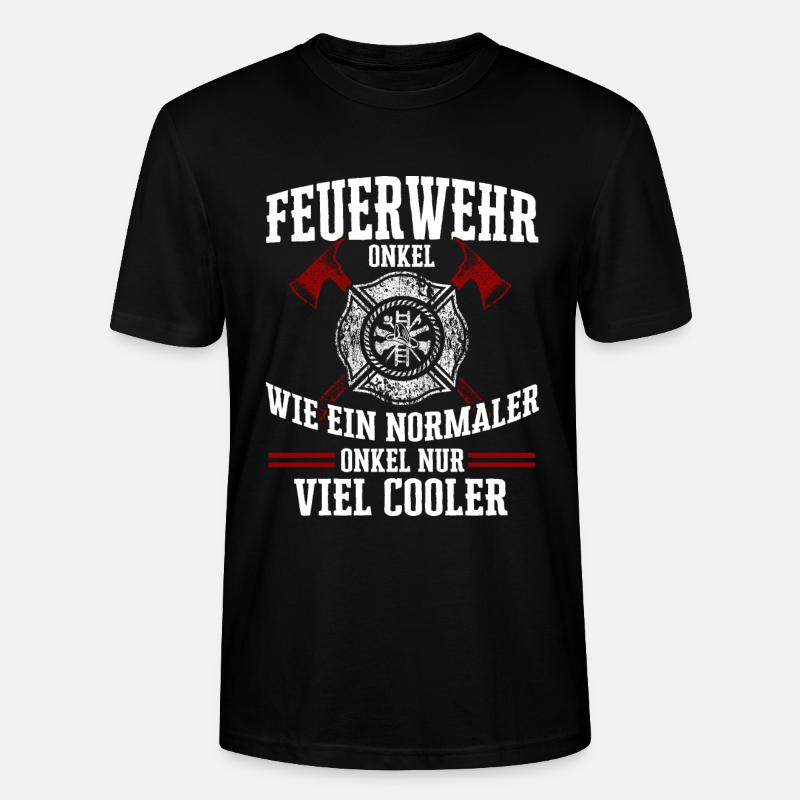 Pompier - T-shirt bio CRAFTER Stanley Stella Unisexe - noir