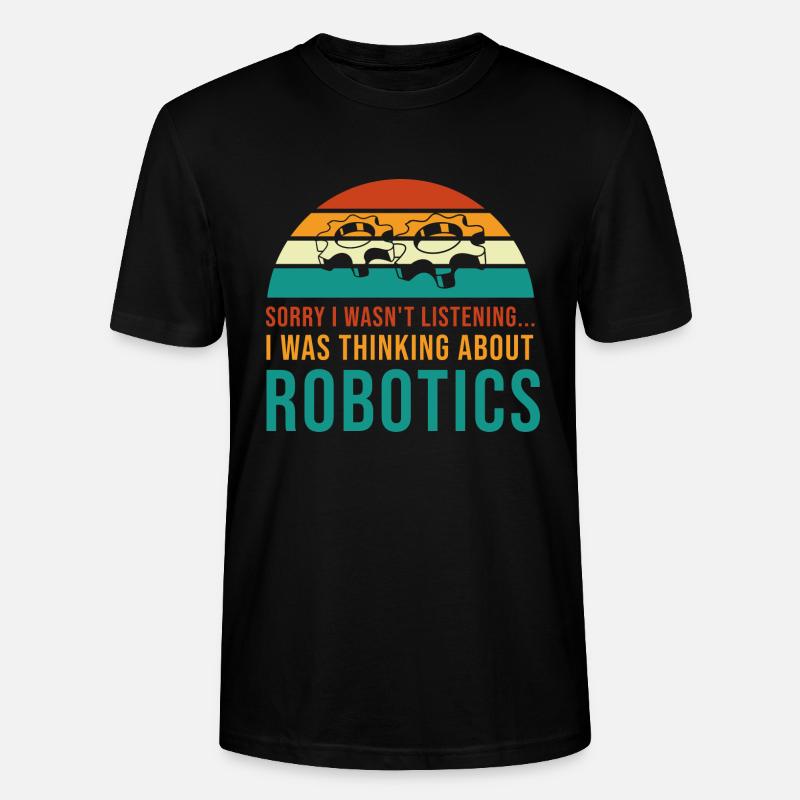 Réflexions sur la robotique : mécanicien, - T-shirt bio CRAFTER Stanley Stella Unisexe - noir
