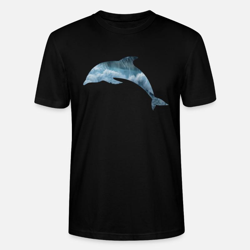 Mer de dauphin - T-shirt bio CRAFTER Stanley Stella Unisexe - noir