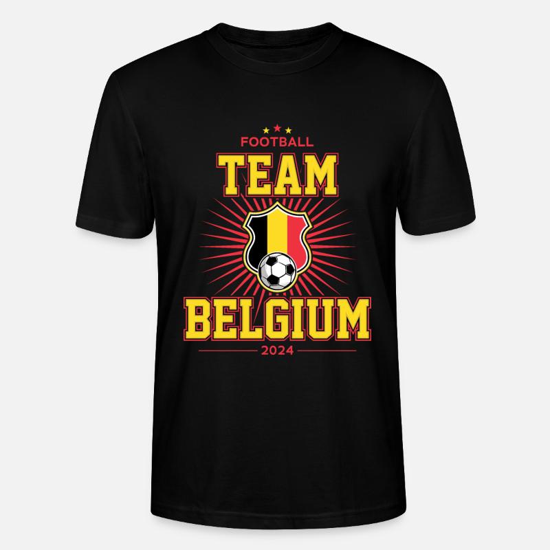 Équipe Belgique - T-shirt bio CRAFTER Stanley Stella Unisexe - noir