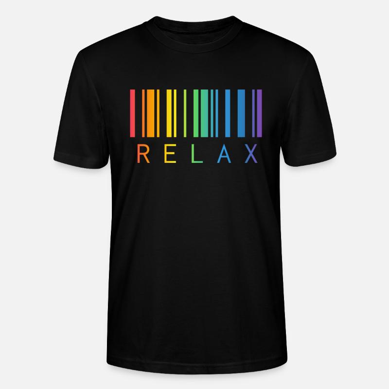 RELAX, CODE-BARRES, STRICHCODE - T-shirt bio CRAFTER Stanley Stella Unisexe - noir