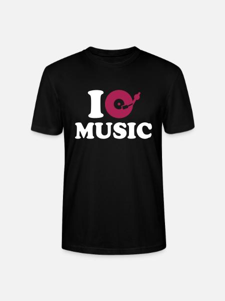 I love music - Stanley/Stella CRAFTER Unisex Organic T-Shirt - black
