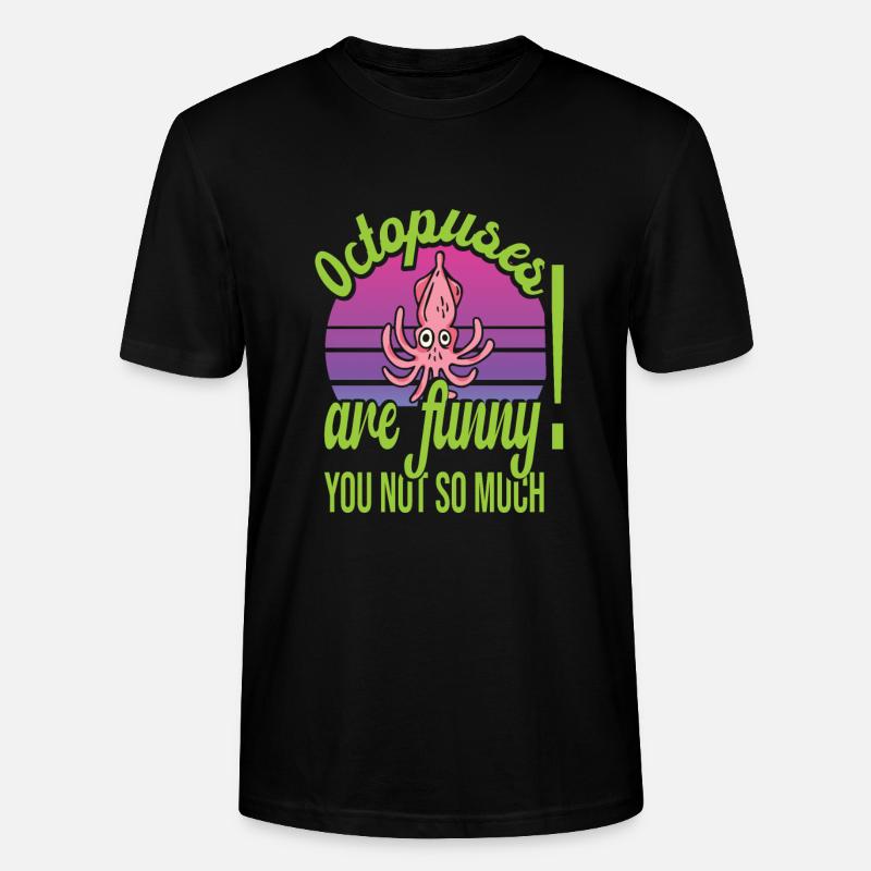Oktopus - Stanley/Stella Unisex Bio-T-Shirt CRAFTER - Schwarz