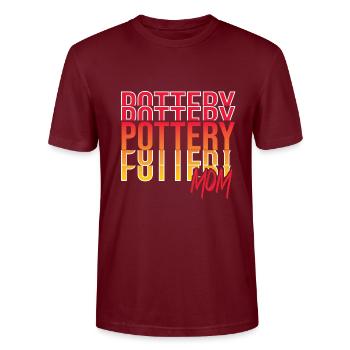 Make pottery - Stanley/Stella CRAFTER Unisex Organic T-Shirt - burgundy - Front - Alina (178cm) & Michal (187cm)