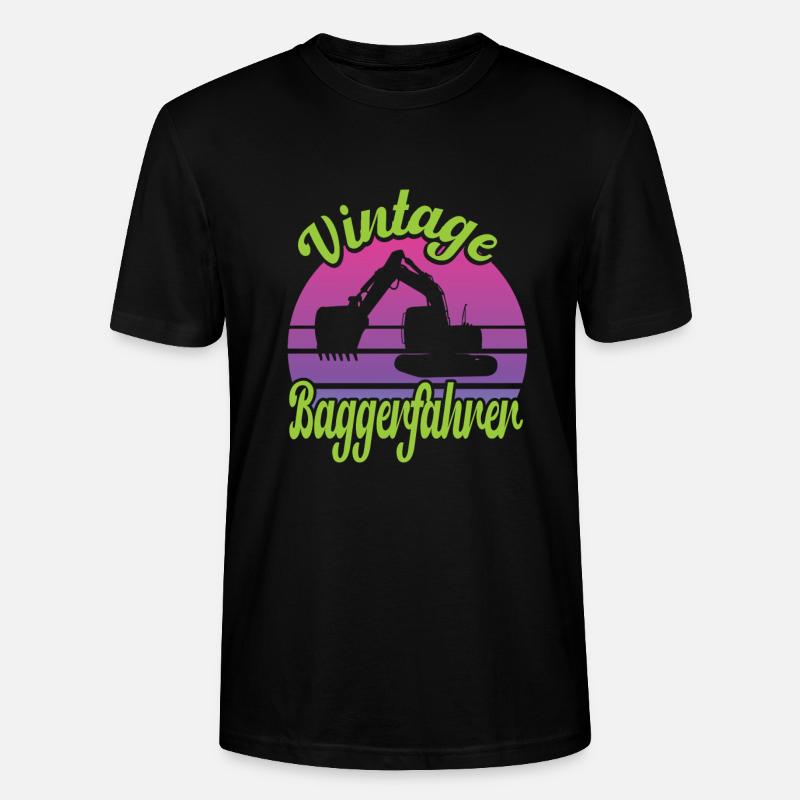 Baggerfahrer - Stanley/Stella Unisex Bio-T-Shirt CRAFTER - Schwarz