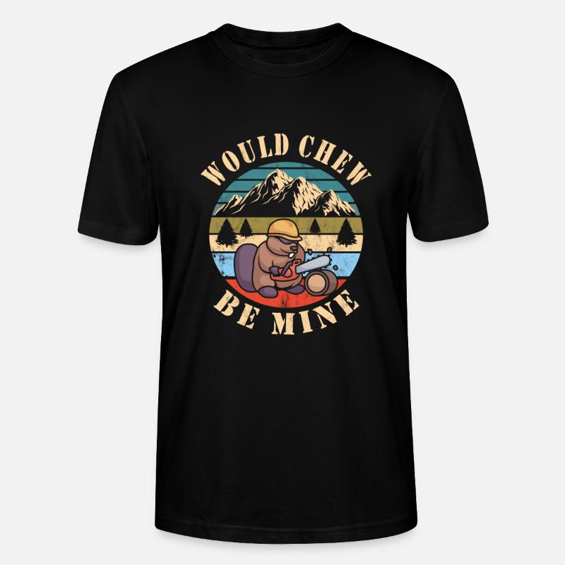 Castor - T-shirt bio CRAFTER Stanley Stella Unisexe - noir