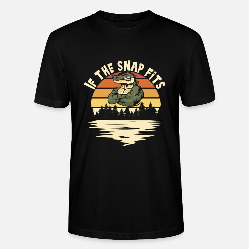 Lézard Gator - T-shirt bio CRAFTER Stanley Stella Unisexe - noir