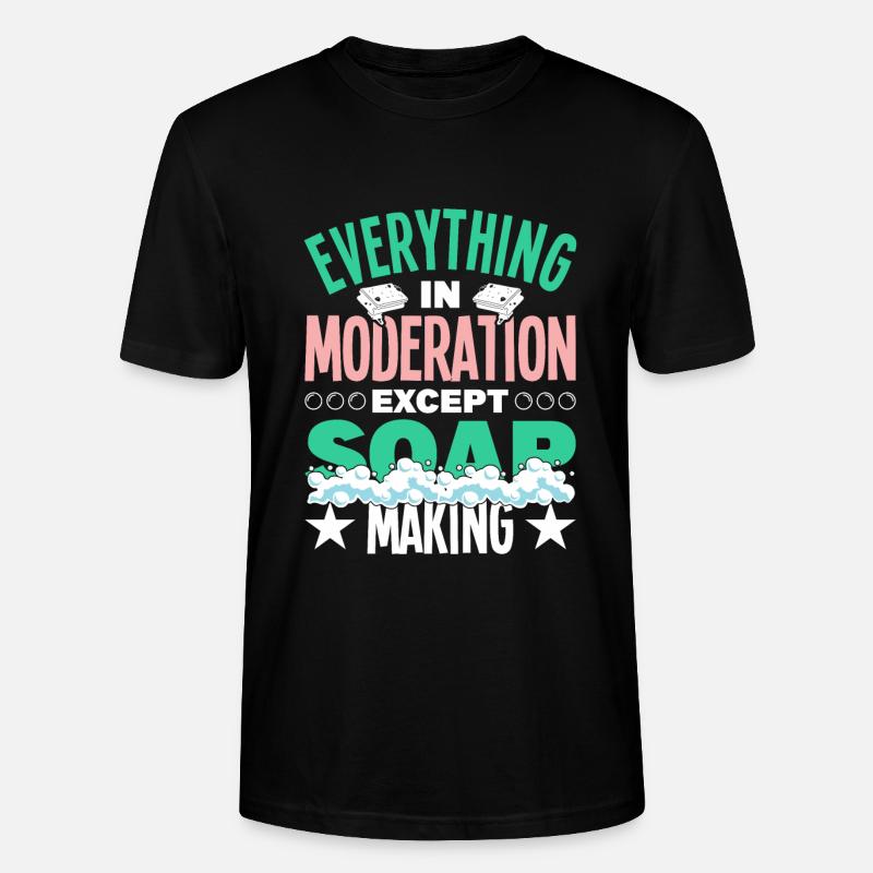 Faire du savon - T-shirt bio CRAFTER Stanley Stella Unisexe - noir
