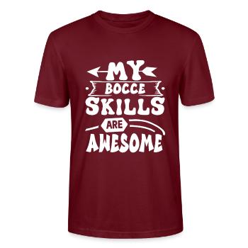 Lyonnaises - T-shirt bio CRAFTER Stanley Stella Unisexe - bordeaux - Devant - Alina (178cm) & Michal (187cm)