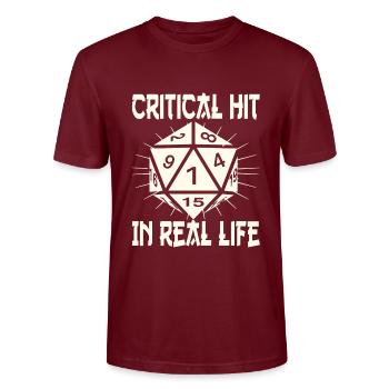 Jeu de rôle - T-shirt bio CRAFTER Stanley Stella Unisexe - bordeaux - Devant - Alina (178cm) & Michal (187cm)