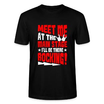 Festival - Stanley/Stella Unisex Bio-T-Shirt CRAFTER - Schwarz - Vorne - Alina (178cm) & Michal (187cm)