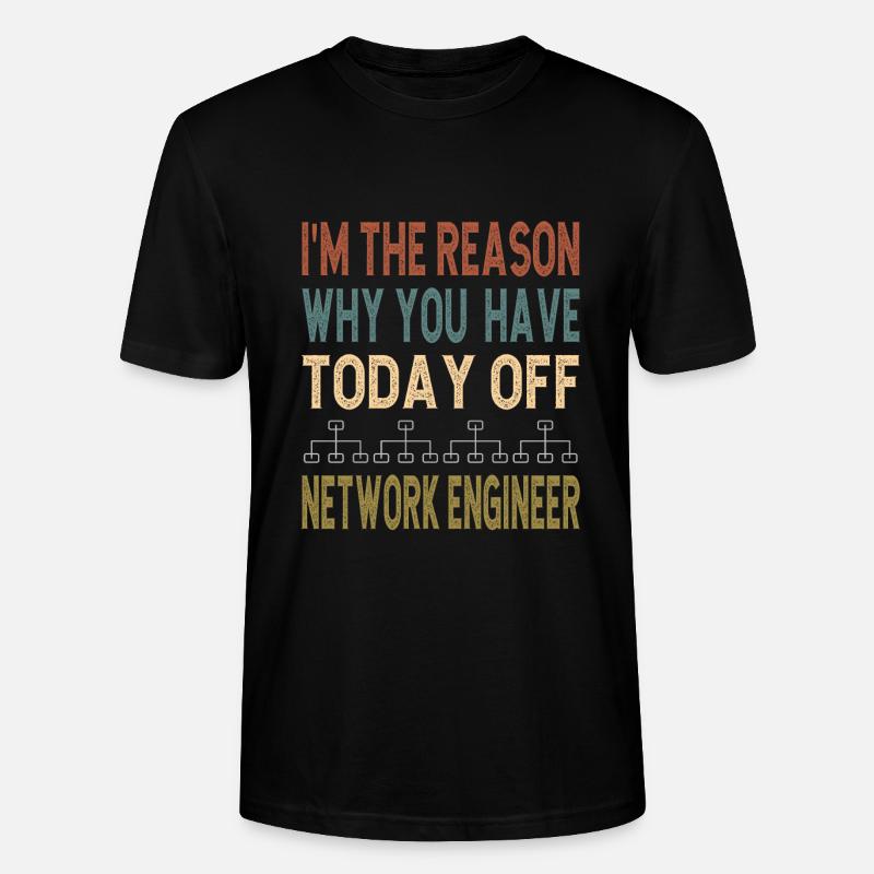 Network Engineer - Stanley/Stella Unisex Bio-T-Shirt CRAFTER - Schwarz