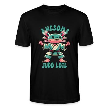 Judo - Stanley/Stella CRAFTER Unisex Organic T-Shirt - black - Front - Alina (178cm) & Michal (187cm)