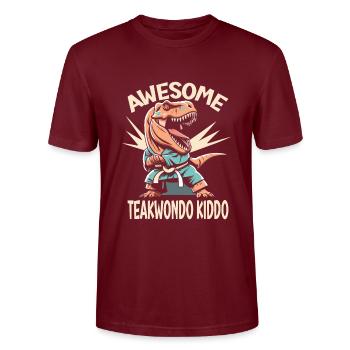 Teakwondo - T-shirt bio CRAFTER Stanley Stella Unisexe - bordeaux - Devant - Alina (178cm) & Michal (187cm)