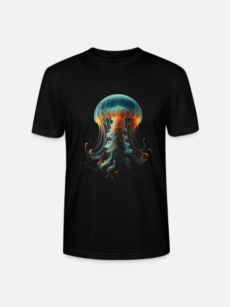 Jellyfish - Stanley/Stella CRAFTER Unisex Organic T-Shirt - black