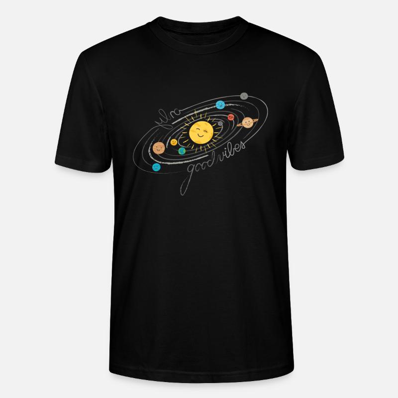 Système solaire heureux - T-shirt bio CRAFTER Stanley Stella Unisexe - noir