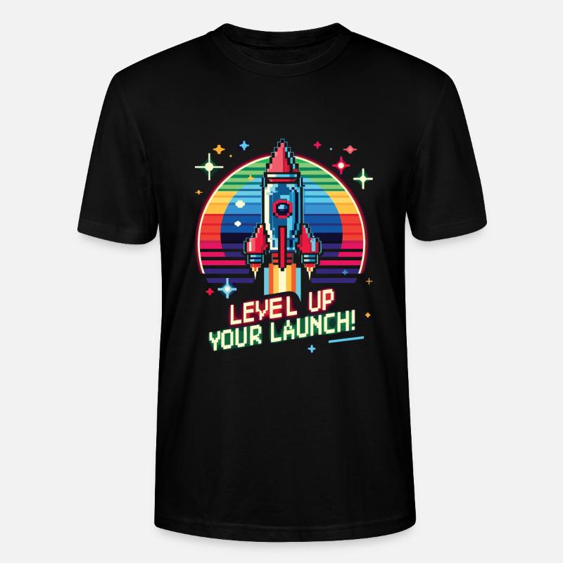 Rocket - Stanley/Stella CRAFTER Unisex Organic T-Shirt - black