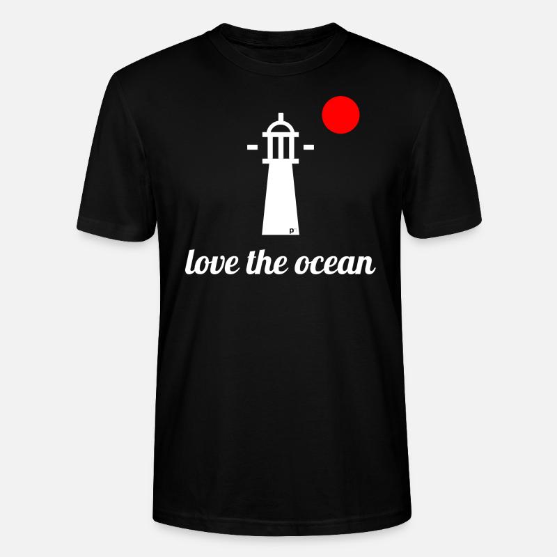 Phare de la mer - T-shirt bio CRAFTER Stanley Stella Unisexe - noir