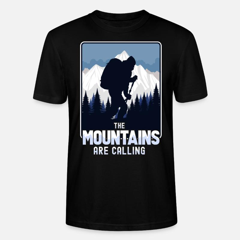 Die Berge rufen - Stanley/Stella Unisex Bio-T-Shirt CRAFTER - Schwarz