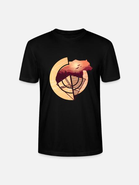 Bear wilderness nature - Stanley/Stella CRAFTER Unisex Organic T-Shirt - black