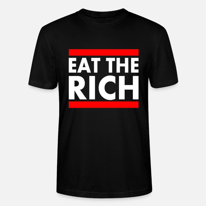 Eat the rich - Stanley/Stella Unisex Bio-T-Shirt CRAFTER - Schwarz