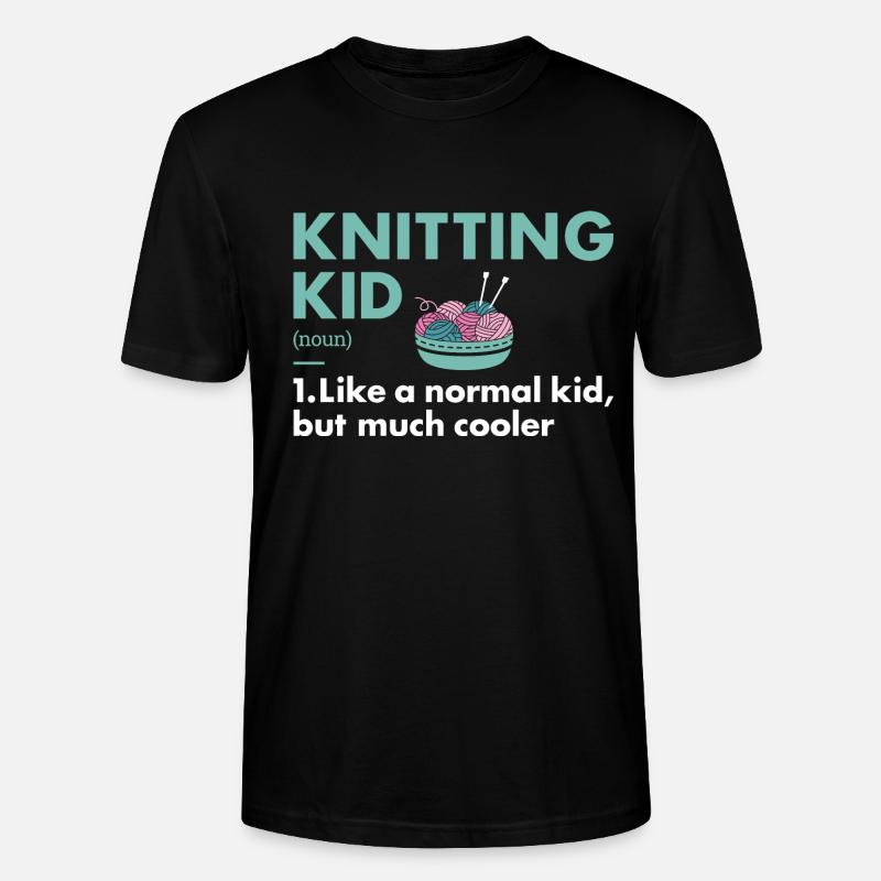Knitter Kid Definition Knitting - Stanley/Stella Unisex Bio-T-Shirt CRAFTER - Schwarz