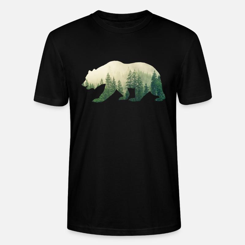 Wald Grizzly - Stanley/Stella Unisex Bio-T-Shirt CRAFTER - Schwarz