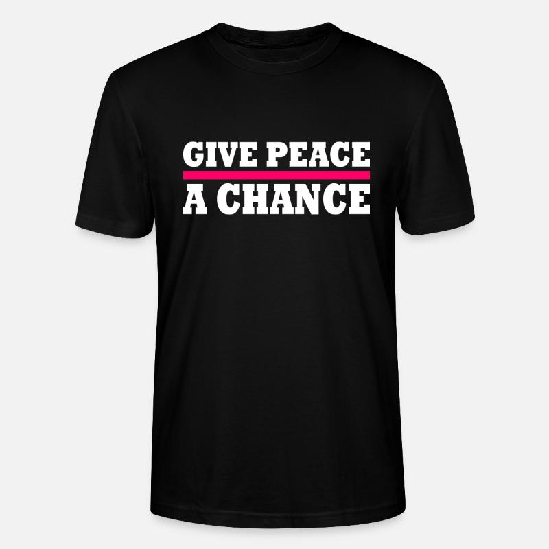 Give peace a chance - T-shirt bio CRAFTER Stanley Stella Unisexe - noir