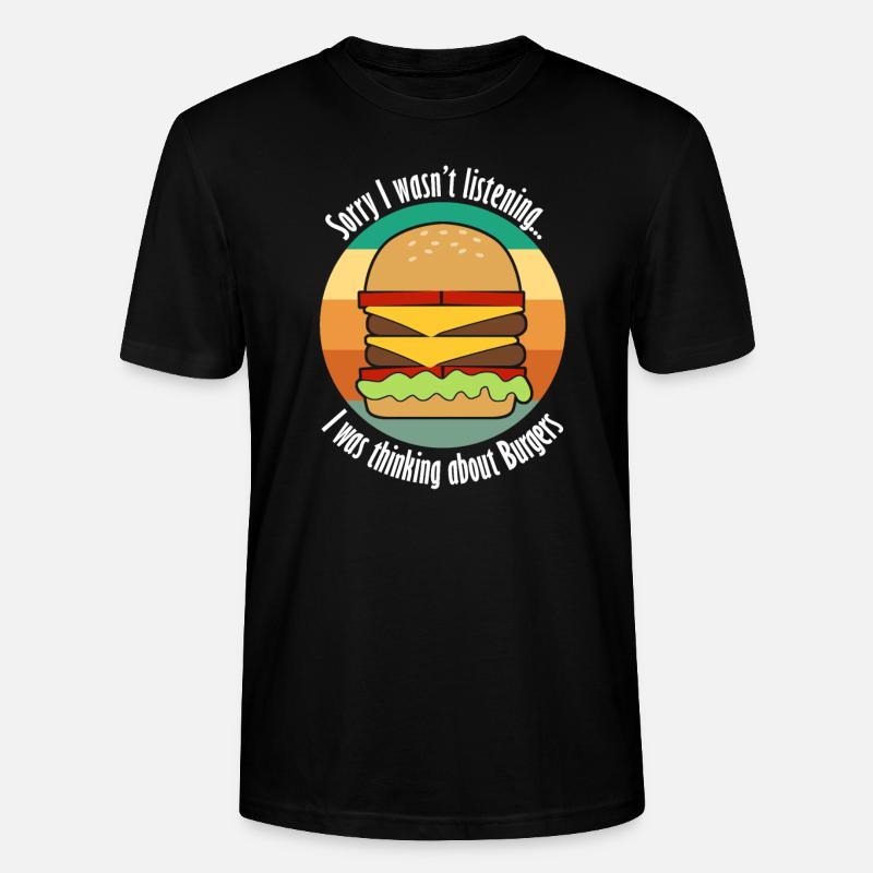 Nourriture délicieuse : Burger Hamburger Chef - T-shirt bio CRAFTER Stanley Stella Unisexe - noir