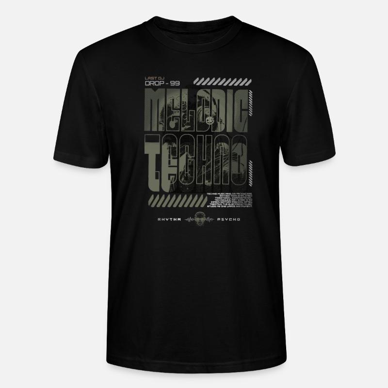 MELODIC TECHNO - Stanley/Stella Unisex Bio-T-Shirt CRAFTER - Schwarz