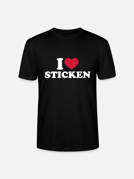 Sticken - Stanley/Stella Unisex Bio-T-Shirt CRAFTER - Schwarz