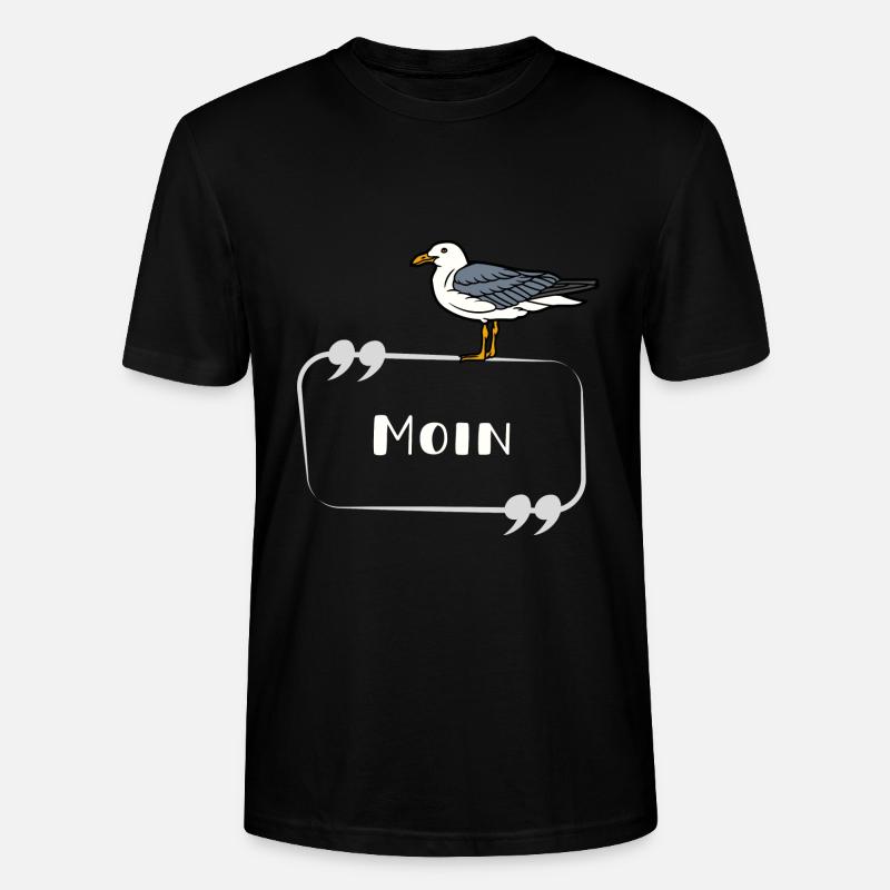 MOIN Möwe - Stanley/Stella Unisex Bio-T-Shirt CRAFTER - Schwarz