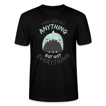 Vous pouvez faire quelque chose mais pas tout - T-shirt bio CRAFTER Stanley Stella Unisexe - noir - Devant - Alina (178cm) & Michal (187cm)