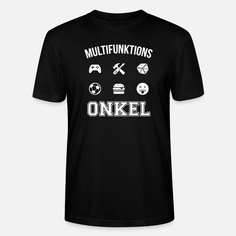 Multifunktionaler Onkel - Das super Geschenk! - Stanley/Stella Unisex Bio-T-Shirt CRAFTER - Schwarz