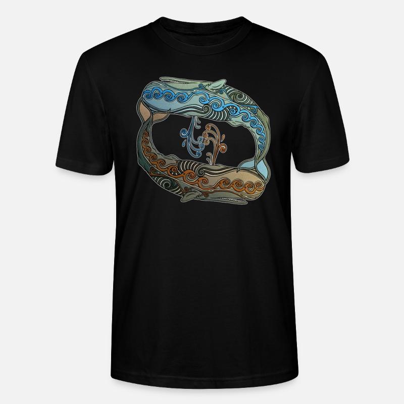 Baleines - T-shirt bio CRAFTER Stanley Stella Unisexe - noir