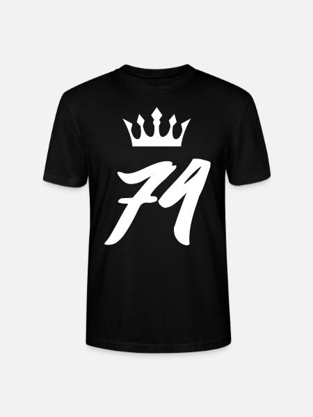 74 Couronne numérique - T-shirt bio CRAFTER Stanley Stella Unisexe - noir