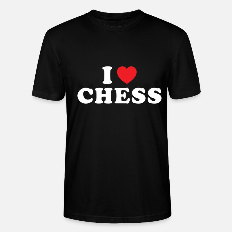 Chess Player I Love Chess - Stanley/Stella Unisex Bio-T-Shirt CRAFTER - Schwarz