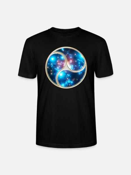 Yin Yang Balance Triskelion Galaxy Star Universe - Stanley/Stella Unisex Bio-T-Shirt CRAFTER - Schwarz