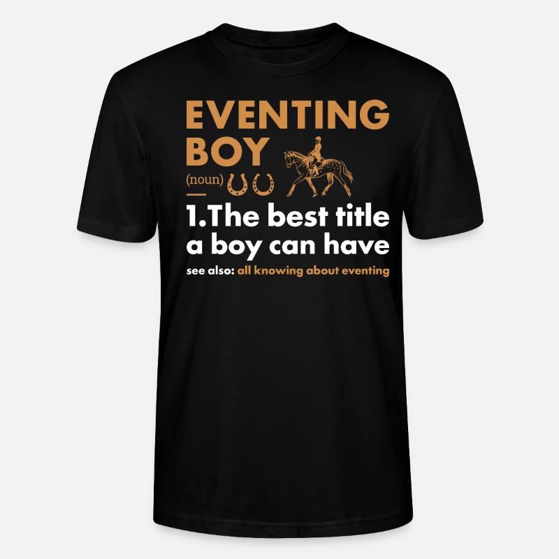 Cavalier Garçon Définition Concours complet - T-shirt bio CRAFTER Stanley Stella Unisexe - noir