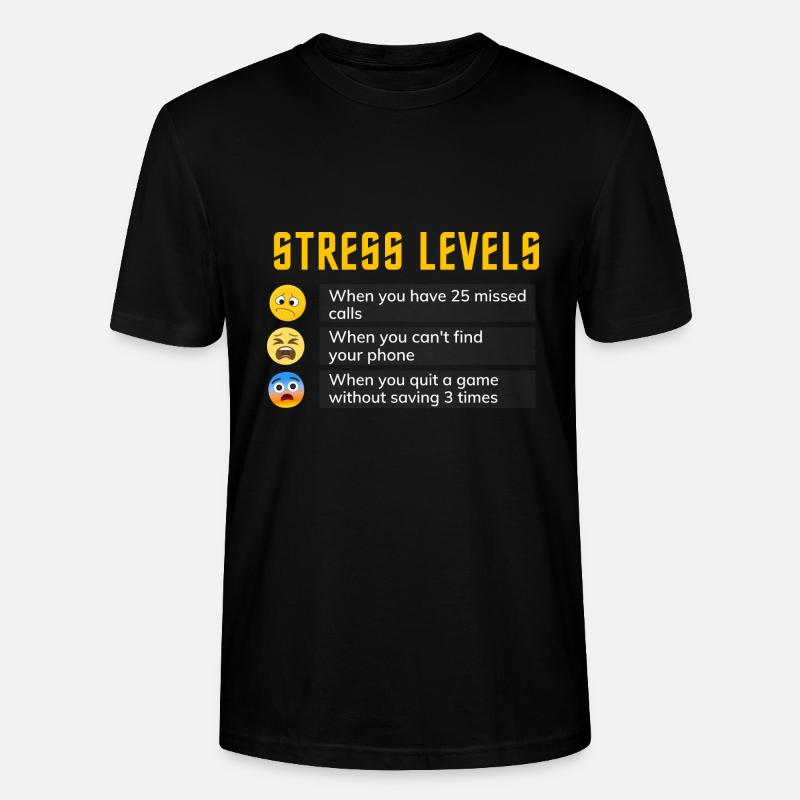 Stresslevel - Stanley/Stella Unisex Bio-T-Shirt CRAFTER - Schwarz