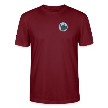 Doux chien - amoureux des chiens - T-shirt bio CRAFTER Stanley Stella Unisexe - bordeaux - Devant - Alina (178cm) & Michal (187cm)