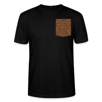 t-shirt poche t-shirt poche t-shirt poche pochettes - T-shirt bio CRAFTER Stanley Stella Unisexe - noir - Devant - Alina (178cm) & Michal (187cm)