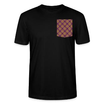 T-shirt pocket t-shirt pocket Few pockets - Stanley/Stella CRAFTER Unisex Organic T-Shirt - black - Front - Alina (178cm) & Michal (187cm)