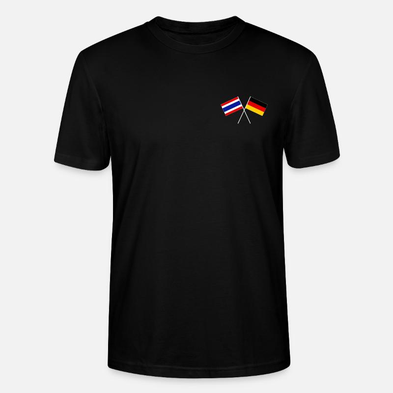 Drapeau de l'amitié germano-thaïlandaise - T-shirt bio CRAFTER Stanley Stella Unisexe - noir