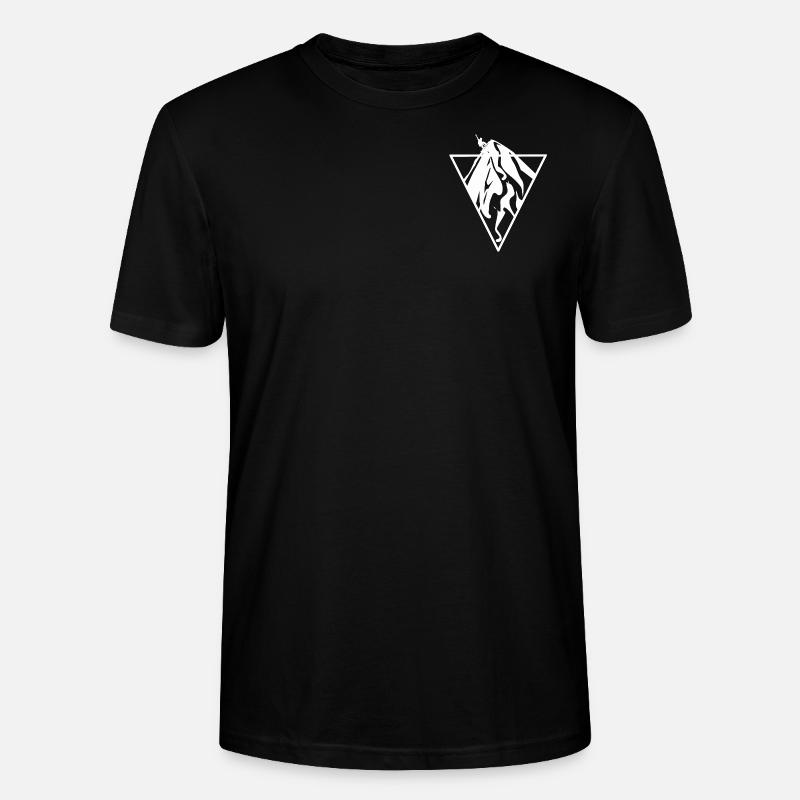 Snowboarder auf einem Berg - Stanley/Stella Unisex Bio-T-Shirt CRAFTER - Schwarz