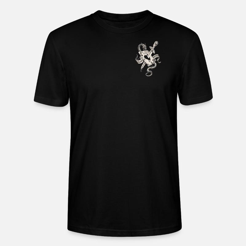 Alkymi England Hjerteknuser Hjerte Ace Dragon - Stanley Stella CRAFTER unisex økologisk-T-shirt - sort