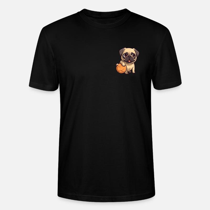 Mops - Stanley/Stella Unisex Bio-T-Shirt CRAFTER - Schwarz