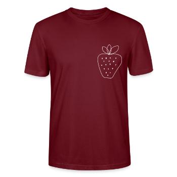 Erdbeere | freches Früchtchen - Stanley/Stella Unisex Bio-T-Shirt CRAFTER - Burgunderrot - Vorne - Alina (178cm) & Michal (187cm)